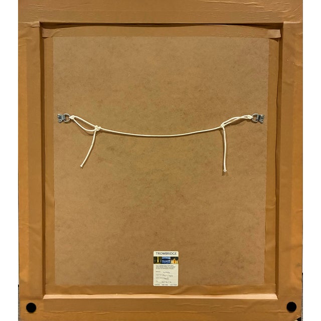 Textile Trowbridge Framed Metallic Gold & Silver Embroidery on Linen, 2006 For Sale - Image 7 of 7