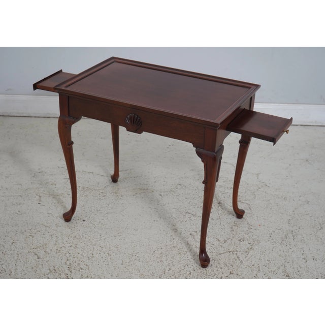 Queen Anne Hickory Chair Co Mahogany Queen Anne Tea Table For Sale - Image 3 of 12