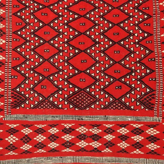 Kilim Rug in Cotton and Wool, Morocco For Sale - Image 5 of 10