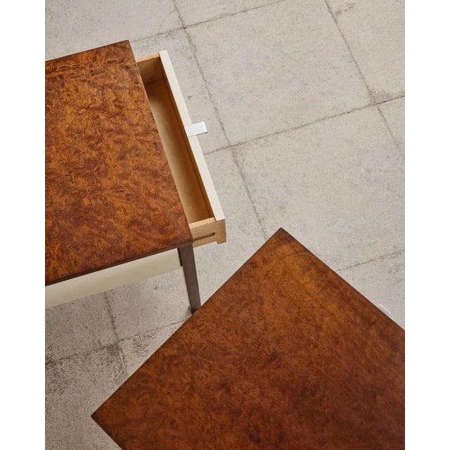 Mahogany Bedside Tables with Drawers by Florence Knoll for Knoll International, Germany, 1960s, Set of 2 For Sale - Image 16 of 18