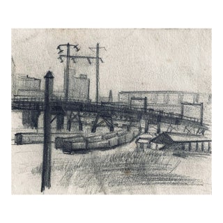 1940s Frank Wallace Industrial Drawing For Sale