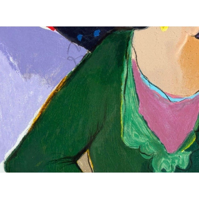 Textile Itzchak Isaac Tarkay, Fauvism, "On the Stage" Signed and Numbered Silkscreen, 20th C. For Sale - Image 7 of 13