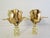 Vintage Mid Century Modern Italian Tole Rose Lamp Finials Brilliant Gold Leaf Restored. Luxury - a Pair For Sale - Image 4 of 5