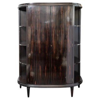 Art-Deco Style Macassar & Ebony Armoire by Dessin Fournier in California For Sale