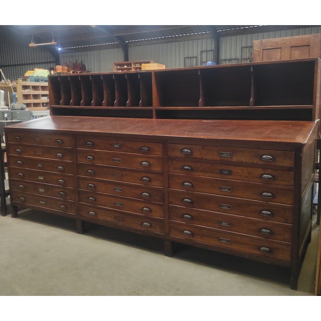 Looking for a show-stopping vintage piece for your shop, office, or interior project? This impressive printer’s cabinet is...