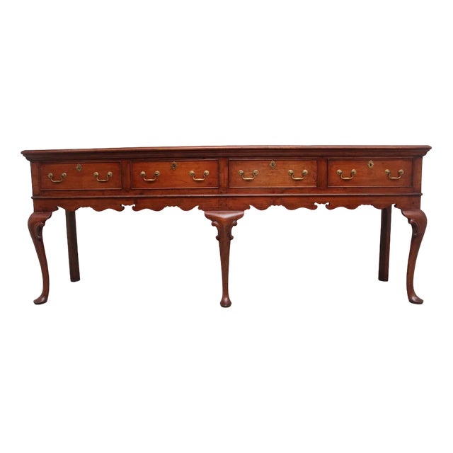 Queen Anne Style Cherrywood Dresser Base, 1960s For Sale