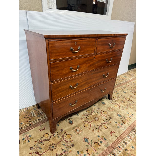 Brown English Regency Mahogany Five-Drawer Chest, Early 19th Century For Sale - Image 8 of 14