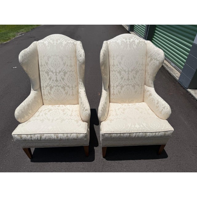 Pair of Ethan Allen Selby Wing Chairs For Sale In Naples, FL - Image 6 of 11