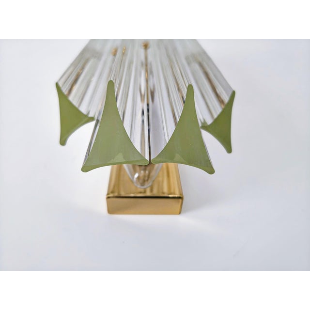 Metal Mid-Century Modern Crystal Glass Wall Sconces, Germany, 1970s, Set of 2 For Sale - Image 7 of 18