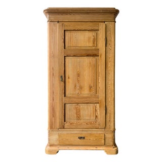 Antique European Pine Wardrobe For Sale