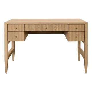 Matthew Izzo Home Franklin Cerused Oak Writing Desk For Sale