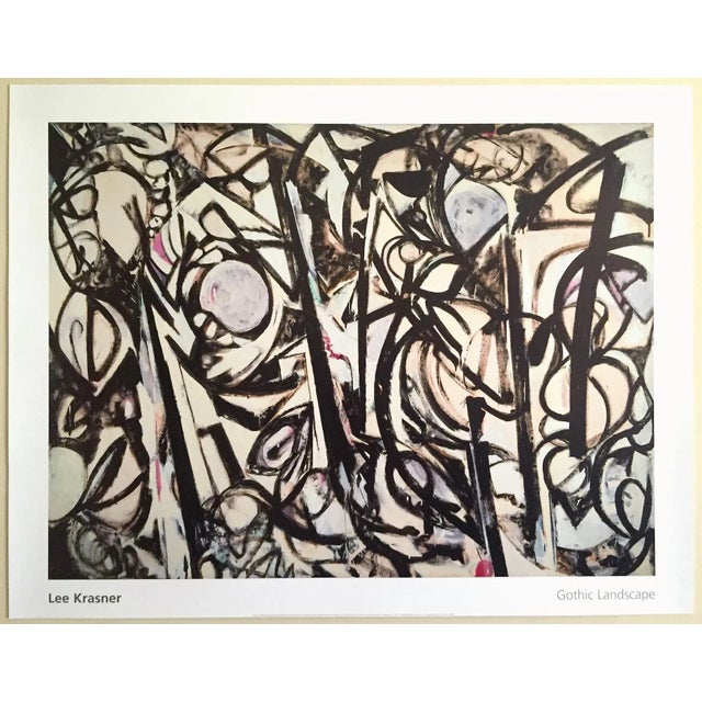 Lee Krasner Foundation Abstract Expressionist Lithograph Print Poster " Gothic Landscape " 1961 For Sale - Image 13 of 13