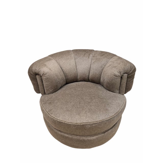 MCM Barrel Back Lounge Chairs Newly Reupholstered – Pair For Sale - Image 9 of 10