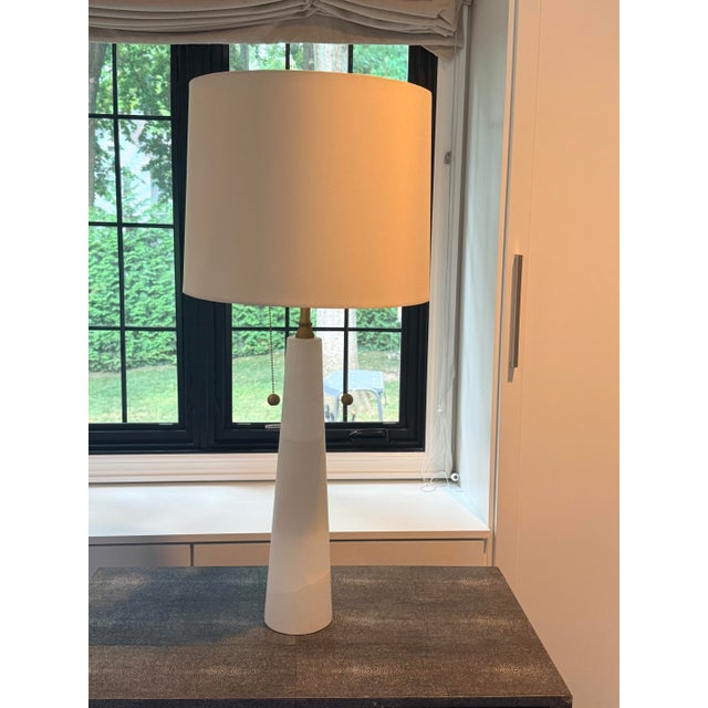 Brass Marble and Brass Table Lamps (Pair) For Sale - Image 8 of 8