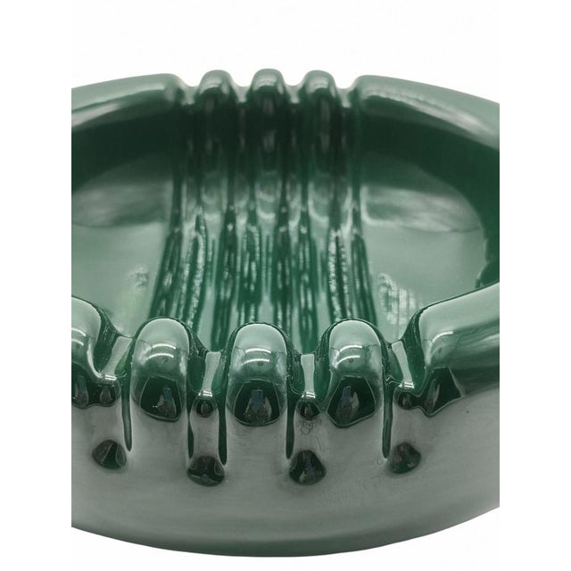 Green Ceramic Centerpiece by Enzo Bioli for Il Picchio, Italy, 1960s For Sale - Image 6 of 10