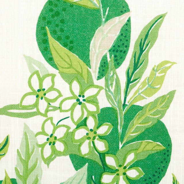Schumacher Sample - Schumacher Citrus Garden Indoor/Outdoor Fabric in Leaf For Sale - Image 4 of 4