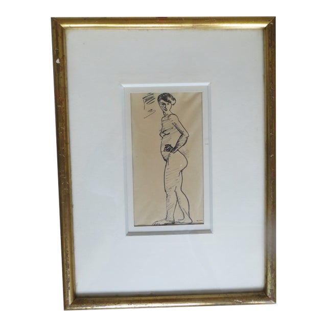 1920s Nude by Albert Marquet Original Drawing With Monogram For Sale