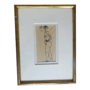 1920s Nude by Albert Marquet Original Drawing With Monogram