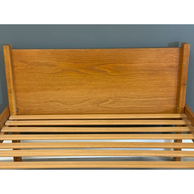 1980s Modern Oak Twin Bed For Sale - Image 4 of 6
