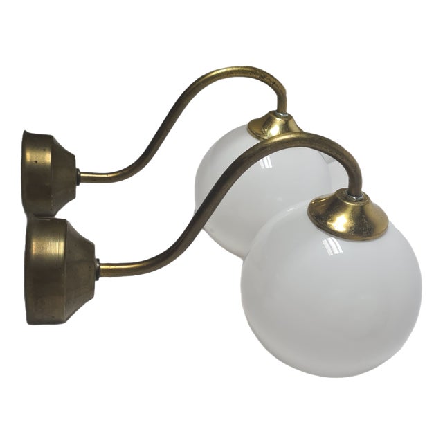 Art Deco Wall Lamps in Metal, Poland, 1950s, Set of 2 For Sale