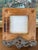 Vintage Handcrafted Ceramic Tile With Likely Oak Frame and Blue Floral Motif, Made in Usa. For Sale - Image 9 of 9