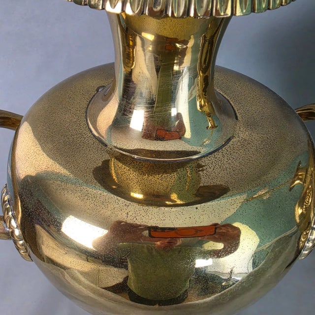 Brass Vintage Marbro Polished Brass "Hydria" Table Lamps Dual Light a Pair For Sale - Image 8 of 18