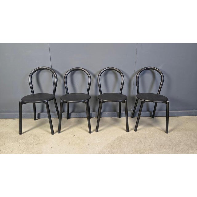 Italian Postmodern Dining Chairs, 1980s, Set of 4 For Sale - Image 15 of 17