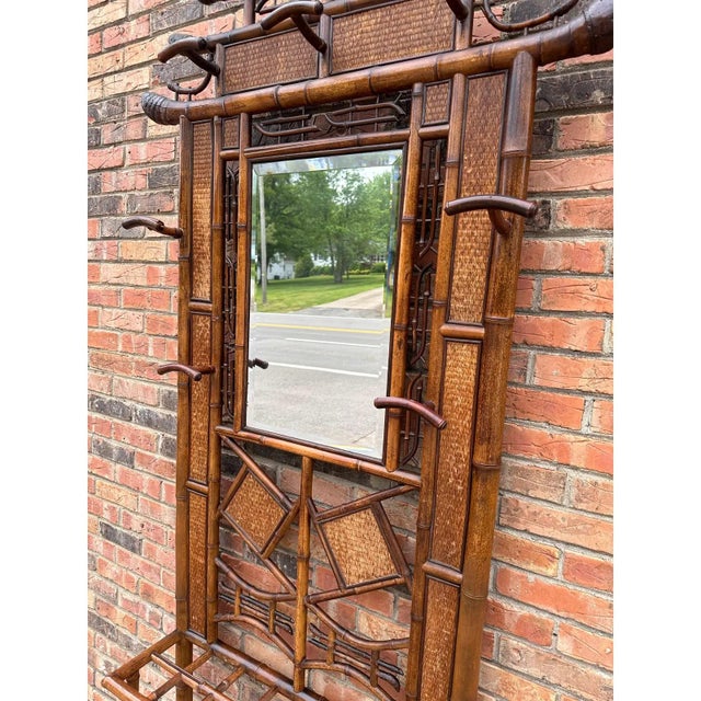 19th Century 19th Century English Bamboo Hall Tree For Sale - Image 5 of 11