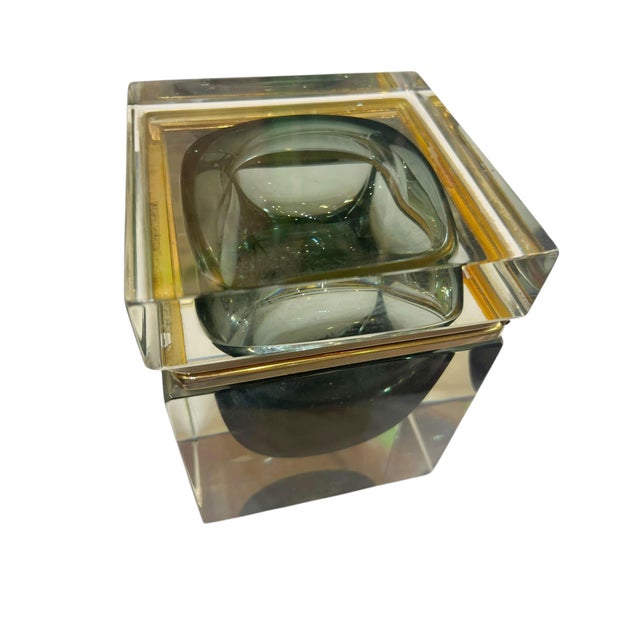 Mid-Century Modern Sommerso Murano Glass Box For Sale - Image 3 of 5