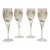 Set of 4 Vintage Perrier-Jouët Belle Epoque Anemone Champagne Flutes For Sale
