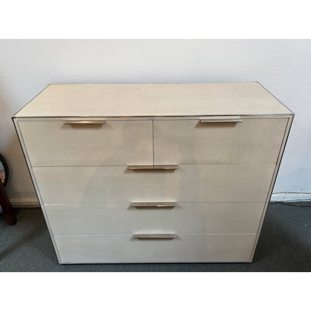 Modern Restoration Hardware Baby & Child Clio Shagreen Dresser, Large For Sale - Image 3 of 12