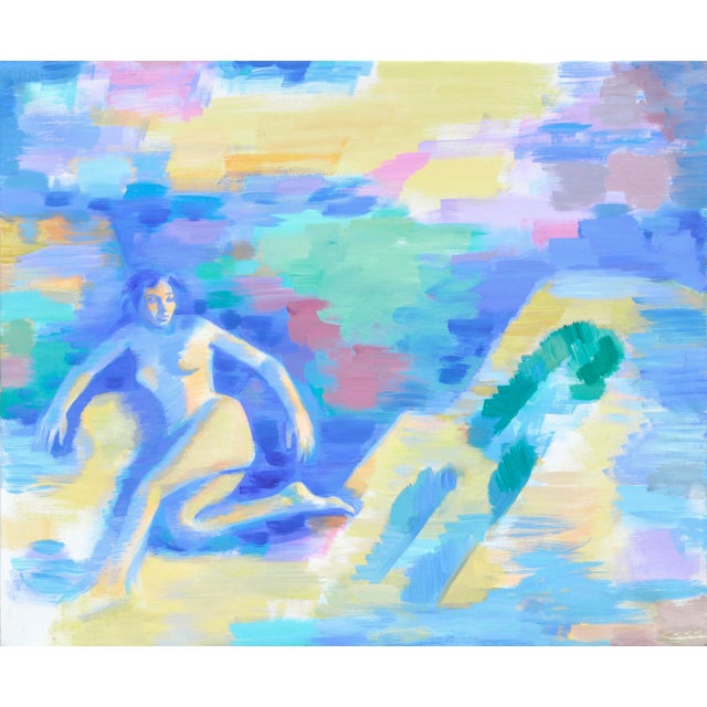 Blue Woman - Vintage Figurative Abstract by Erle Loran For Sale - Image 4 of 4