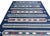 Handmade Cotton Area Rug, Vegetable Dyed, Indigo Blue, Cream and Terracotta Striped Dhurrie -6'x9' For Sale - Image 11 of 13