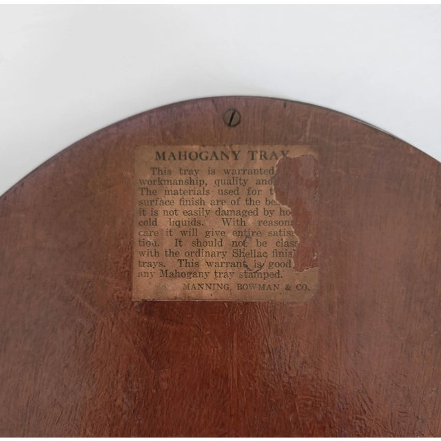 Manning Bowman & Co. Edwardian Mahogany Serving Tray For Sale - Image 10 of 12