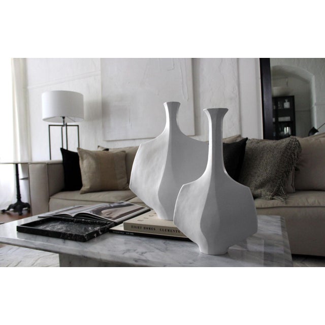 Mid-Century Modern Mid Century Modern White Ceramic Vessel - Small “Hanè” by Beverly Morrison For Sale - Image 3 of 3