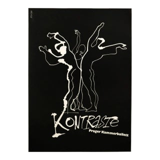 1985 Czech Ballet Poster, Kontraste: Prague Chamber Ballet (Josef Flejsar) For Sale