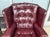 Pair of Vintage Maroon Leather Wingback Chairs by Classic Leather For Sale - Image 9 of 17