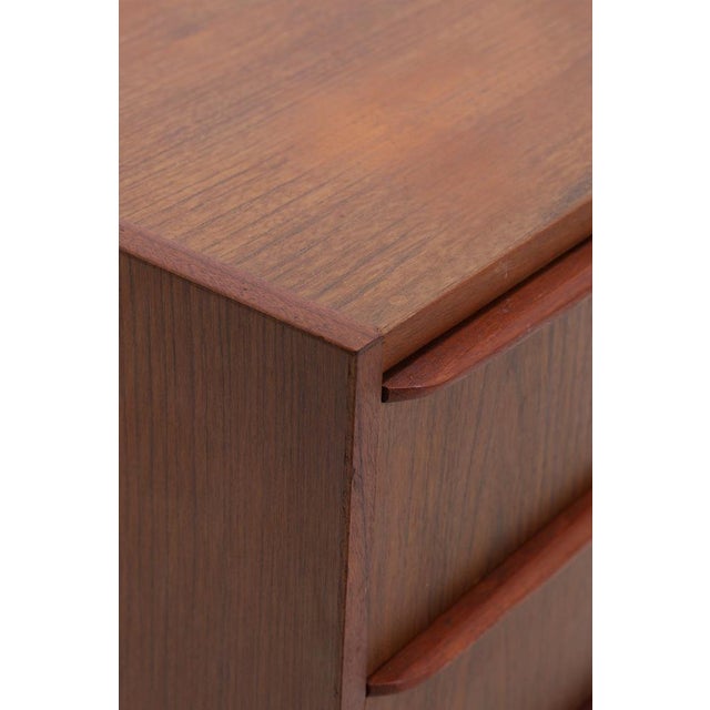 Brown Mid-Century Teak Chest of 4 Drawers, 1960s For Sale - Image 8 of 14