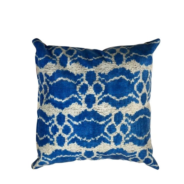 Modern Double Sided Multi Color Turkish Style Ikat Pillow For Sale - Image 3 of 3