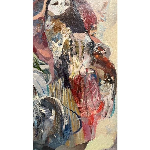 Peter Liashkov, Large Figural Abstract Oil Painting Collage LA California Artist Peter Liashkov, 1966 For Sale In Miami - Image 6 of 18