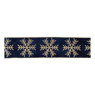 Glittered Snowflake Wired Ribbon 4" x 5 Yds. For Sale