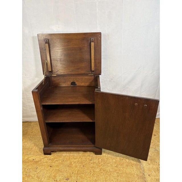 Vintage Antique-Style Record Cabinet with Drawers, 1970s For Sale - Image 4 of 10