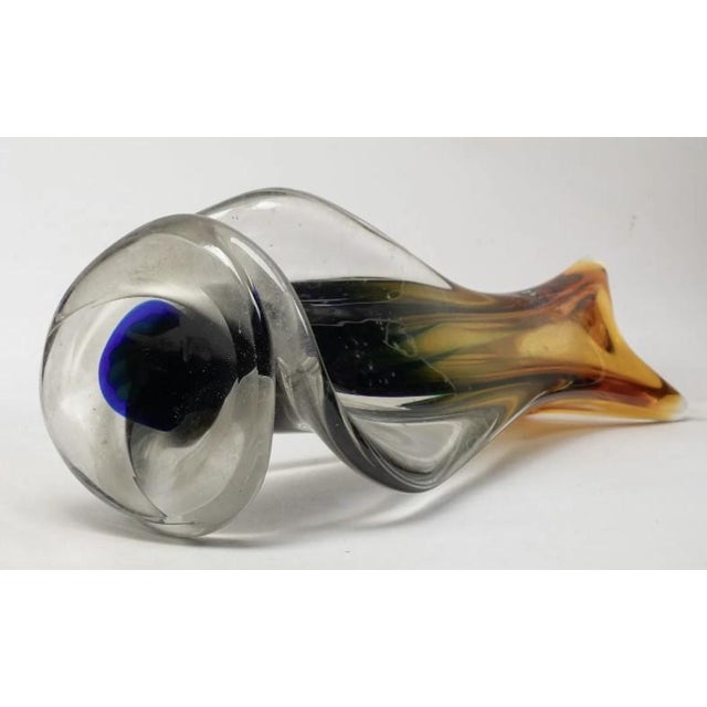 Mid 20th Century Mid 20th Century Japanese Art Glass Vase For Sale - Image 5 of 5