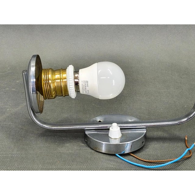 Art Deco Czech Opaline Glass Wall Light, 1930s For Sale - Image 3 of 13