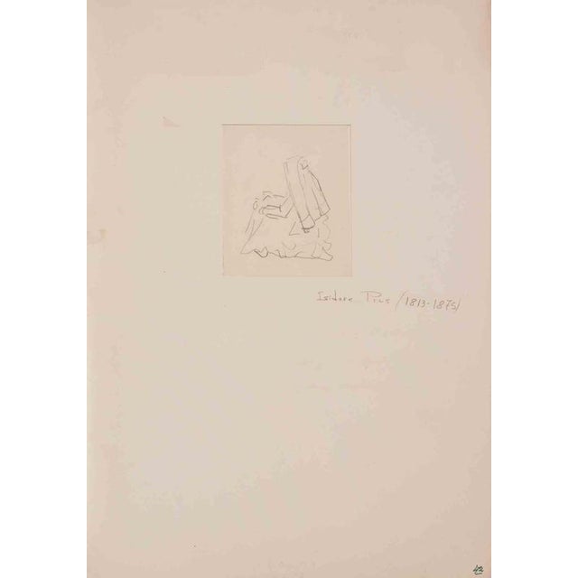 Pencil drawing on paper. Not signed. Matted, cm. 50x35. Very good condition. This piece is attributed to the mentioned...