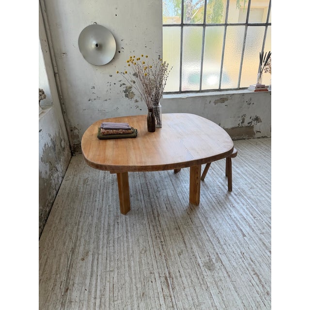 Constructivist Round Pine Table, 1950s For Sale - Image 10 of 18