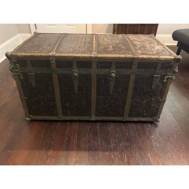 Antique Gothic Herkert Meisel Trunk Co Steamer Trunk Chairish Trunks company | driven by a fascination for local crafts & culture, our unique trunks treasure distinct expressions like collectibles, passions, tradition, memories. antique gothic herkert meisel trunk co steamer trunk