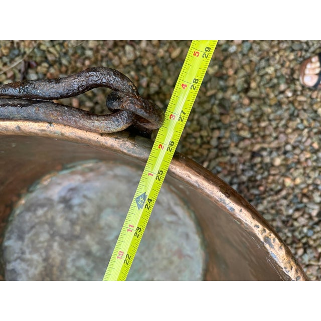 21" Copper Cauldron Pot For Sale - Image 9 of 12