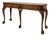 Vintage Baker Furniture Chippendale 5-Leg Burl Walnut & Mahogany Console Table For Sale
