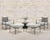 An iconic and rare pair of "Amalfi" lounge chairs and matching ottomans with adjustable chain backs after the mid-century...